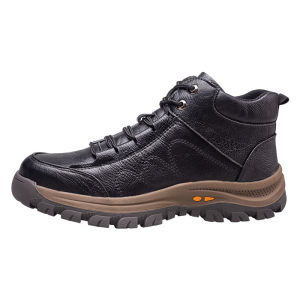 Male Safety Shoes Work Boots Steel Toe Safety Boots Work Shoes Puncture-Proof Work Sneakers Leather Men Boots Winter Shoes
