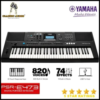 ✅YAMAHA Keyboard PSR-E373 383 / 473 483 DIGITAL KEYBOARD W/ Yamaha Original POWER SUPPLY ADAPTOR - (2-Year-Official-Warranty) (Original)
