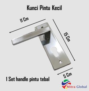 Kunci Pintu Rumah Gold Kumplit 1 Set I 15 cm | Gagang Handle Kunci Pintu Kayu Full Set