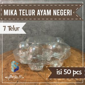 Mika Telur Ayam Negeri isi 7 / Tray Telur isi 7 Butir Dengan Pengunci +Tutup/Telur Ayam Negri/Wadah Telor Negeri-Tempat Telur Lehor Murah