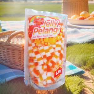 Rainbow Jelly Pelangi Rasa Leci 1Kg Halal Toping Jeli Campuran Es Buah Nata DeCoco Jely Kiloan Murah