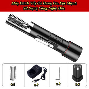 Máy đánh vẩy cá dùng pin lực mạnh sử dụng công nghệ Đức - WorldMart
