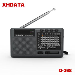 XHDATA D-368 วิทยุสเตอริโอแบบพกพา FM AM SW MP3 เครื่องเล่นบลูทูธ TF Card เล่น USB 4Ω 3W ลําโพงแบตเตอรี่