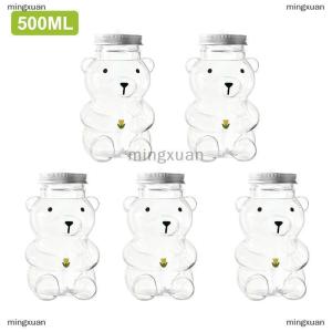 [COD] mingxuan Bear Cup Plastic Honeybear Straw Cup Plastic Cups With Lids And Straws Cute Mugs Bear Sippy Cups Coffee Beer Wine