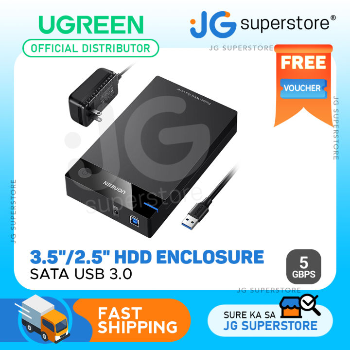 UGREEN External Hard Drive Enclosure 3.5 2.5 SATA USB 3.0 with UASP  Support, 5Gbps Transfer Speed, Sleep Mode for HDD and SSD, 50423, JG  Superstore