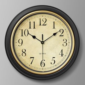 HOL Nordic Style Wrought Iron Wall Clock Home Simple Creative Light Luxury Silent