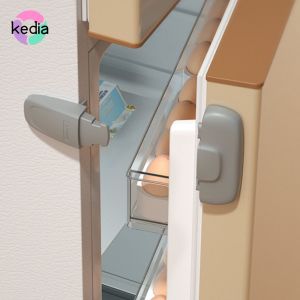 Kedia 2pcsตู้เย็นสติกเกอร์แม่เหล็กเด็กล็อคคงที่คลิปปิดผนึกเด็กป้ติดตั้งง่ายองกันการเปิดประตูตู้เย็นไม่ปิด lingqian