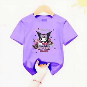 Atasan Kaos Anak Perempuan KUROMI Usia 1-12 Thn