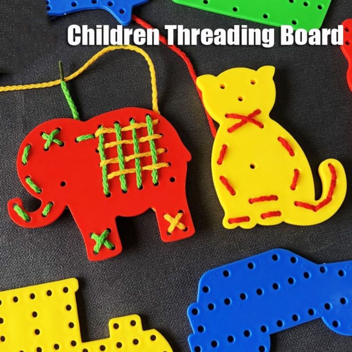 YOUSHI TOP Plastic Threading Lacing Toy Early Education Montessori Baby ...