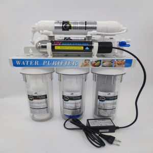 6-Stage/5-Stage UF Alkaline Ultraviolet Light Water Purifier System - NSF/ANSI Certified UV Sterilization & pH Enhancement for Household/Commercial Use (Model: UF-Alkaline)