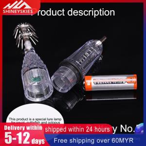 Cuttlefish Attracting Light Lure Waterproof Squid Lure Light Rustproof Octopus Bait Double Hook for Seawater Fresh Water