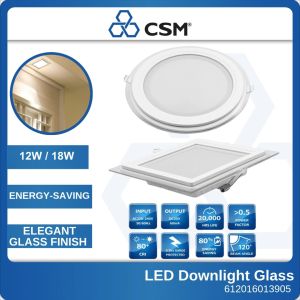 Light Me LED Downlight Glass Round / Square 12W 18W Day Light / Warm White 8” Ceiling Light