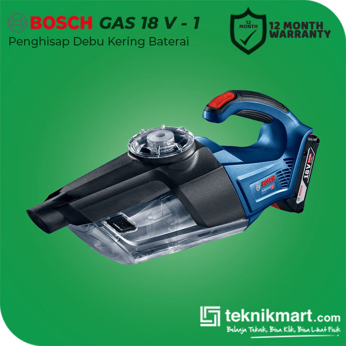 Bosch GAS 18V1 18Volt Cordless Dry Vacuum Cleaner / Penyedot Debu