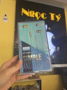 Tai nghe cao cấp nhét tai có dây Uplus UP-H606 chống ồn âm thanh sống động có micro kiểu dáng sang trọng