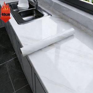 LUXEMO Vinyl Marble Wallpaper Self Adhesive 40cm Wall Stickers Waterproof PVC Wall Stickers Kitchen Livingroom