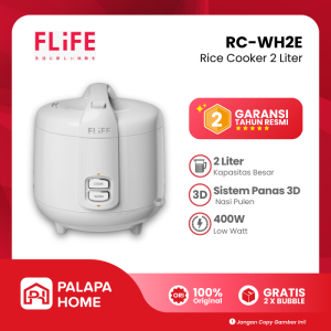 Rice Cooker FLiFE RC-WH2E Mejikom Low Watt Reskuker 2 Liter Penanak Nasi Mejicom