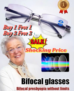 1/2/3/4 pcs🥰Anti-blue Light/High Resolution🥰Black Technology Auto Zoom Presbyopia Glasses Radiation Resistant Reading Glasses/Far and Near Vision Ultra-light Integrated Frameless Wear-resistant Reading Glasses  智能黑科技防辐射变焦老花镜