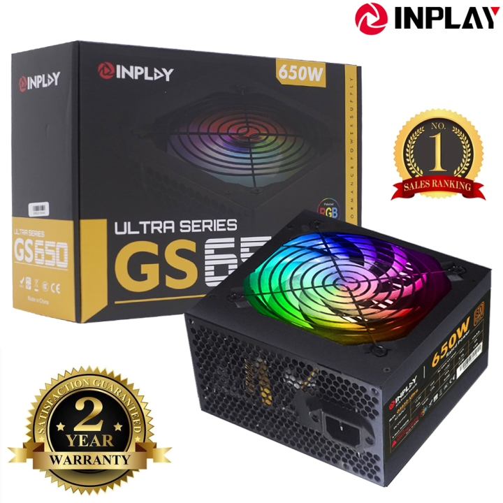 Inplay Power Supply 450w 550w 650w 750w 80 Plus Bronze Atx Psu With Rgb Light For Computer Pc 9014