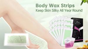Beauty7 Body Wax Strips Ready to Use Waxing Strip Facial Hair Removal Arms Legs Bikini Hair Removal 36 Strips 6 Calming Oil for All Skin Types Women
