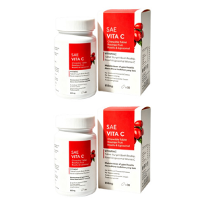 SAE VITA C Chewable Tablet 850mg 30s Liposomal Vitamin C with Rosehips & Roselle No Preservatives No Artificial Colour 100% Authentic Ready Stock Fast Shipping