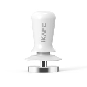IKAPE Espresso Tamper V3 Premium Barista Coffee Tamper with Calibrated Spring Loaded 100% Stainless Steel Base Tamper (White)