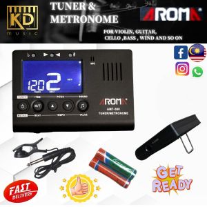 ☆TUNER & METRONOME☆ CHINESE VERSION AROMA CHROMATIC TUNER & METRONOME AMT-560 + BUILD-IN MIC WITH PICKUP