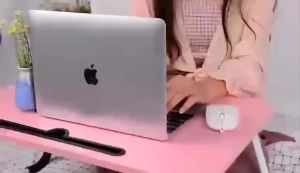 Yi Man Laptop Used-on-Bed Foldable Computer Desk Lazy Dining Desk Learning Bay Window Writing Office Small Table Flat Height Increasing