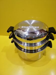 Bộ nồi hấp inox Mỹ (hàng nội địa Nhật) size 27cm cao 12-25cm (mã 1057) Dùng được bếp từ