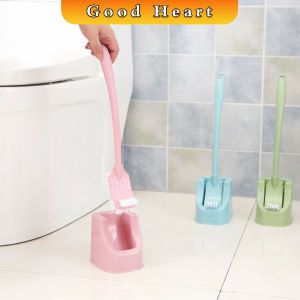 J.D. หัวแปรง2ด้าน แปรงขัดห้องน้ำ แปรงขัดทำความสะอาดห้องน้ำ แปรงขัดห้องน้ำหัวแปรง 2 ด้านพร้อมที่วางแปรง Toilet Brush