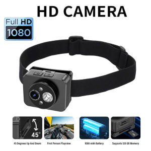 ToKerNew HD 1080P Outdoor Sport Camera Camcorder Head-mounted Action Induction Light Powerful Helmet Video Recording DVR Cam Camping