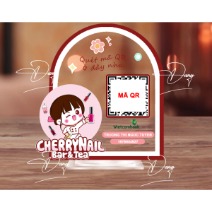 Mã quét qr code để bàn cho tiệm nail spa thẩm mỹ viện in theo yêu cầuthiết kế miễn phí..chất liệu mica chống nước