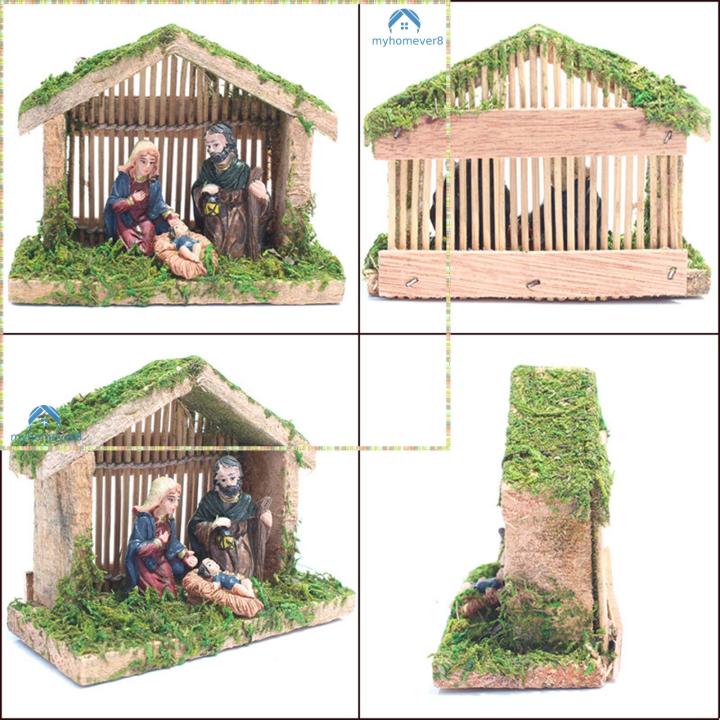 Nativity Scene Decorations Handmade Nativity Scene House for