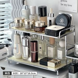 💟SOLUTION65💟 Iron & Acrylic Desktop Organizer Desktop Shelf Desk Organizer Desk Shelf Cosmetic Holder Cosmetic Organizer Cosmetic Shelf Perfume Holder Perfume Organizer Perfume Shelf Makeup Holder Makeup Organizer Makeup Shelf Dressing Table Organizer