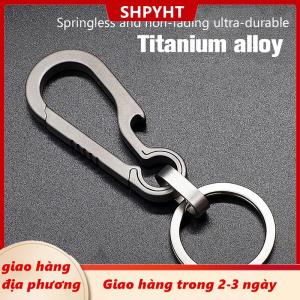 [COD] SHPYHT Giao hàng địa phương Titan khóa EDC Công Cụ Ngoài Trời hợp kim titan Keychain tiranium khóa vòng chìa khóa phụ kiện xe hơi Keychain Mặt dây chuyền quà tặng cho người đàn ông