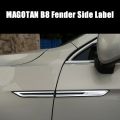 【Factory-direct】 Car Chrome Car Side Fender Decoration Sticker Fender Trim Accessories For Magotan Passat B8. 
