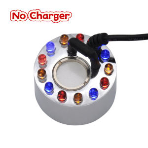 Mist Maker Fog Machine Water Fountain 12LED Pond Atomizer Humidifier Fish Tank Rockery Aquarium Diffuser Hiasan