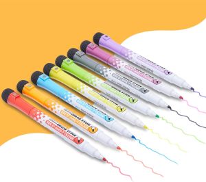 Magnetic Dry Erase Markers with Eraser Cap Fine Tip Low Odor Non-Toxic - White Board Markers Pens Perfect for Dry Erase Whiteboards in the Office Classroom or at Home