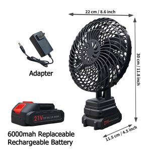 Portable Rechargeable Lithium Battery 10000mAh Electric Fan Camping Essential Small Powerful Wind Home Use Electric Fan