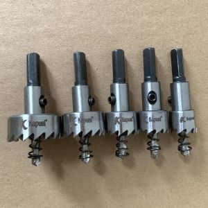 Bộ 5 Mũi Khoét Lỗ Tròn hiệu Kapusi 16-18-20-25-30mm khoét gỗ mềm nhựahợp kimtôn nhôm Có Mũi Định Tâm