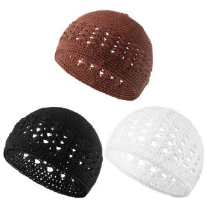 Knitted Crochet Hats Solid Color Handmade Hat New Hair Accessories Crochet Styling Womens Sports Leisure