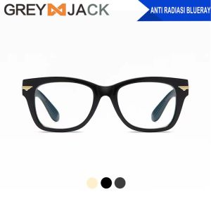 Grey Jack Kacamata Antiradiasi Blueray Komputer/Gadget/Laptop Design Kotak Bold Trendy Terbaru Bisa Minus Antiradiasi/Blueray/Photocromic/Bluecromic 3393