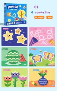 Preschool Sensory Tracing Books Trains Pen Control Waterproof Erasable Writing/Drawing Book