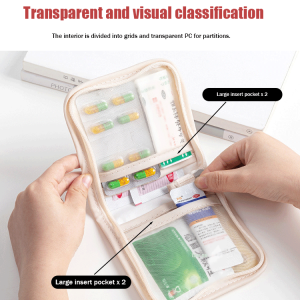 【Travel Essential】 Portable Medicine Storage Bag First Aid Medical Kit Organizer