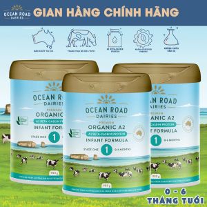 Combo 3 hộp sữa công thức Hữu cơ chứa đạm A2 Ocean Road Dairies (900g) - Nhập khẩu Úc