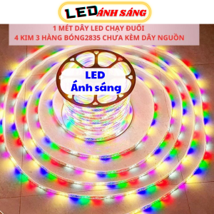 BÁN LẺ THEO MÉT LED Dây 3 Hàng bóng Chạy đuổi Hắc trần quấn cây siêu đẹp