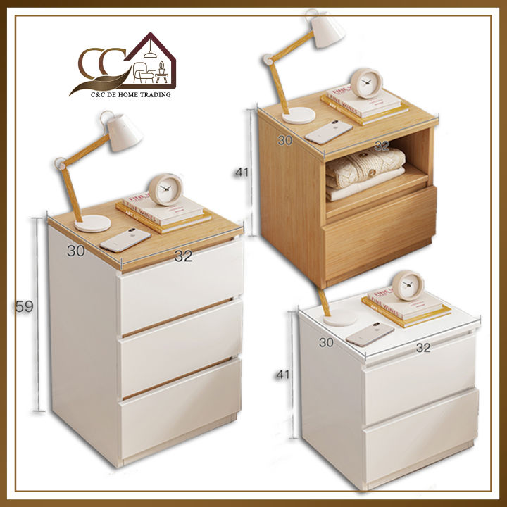 Storage Cabinet Two Three Drawer Bed Side Table Coffee Tea Table