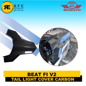 Tail Light cover garnish carbon for honda beat FI V2 Version 2