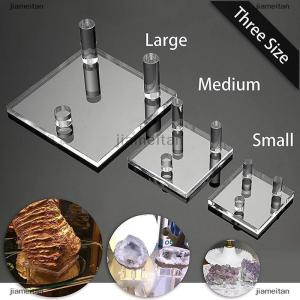 [COD] jiameitan ที่ตั้งโชว์อะคริลิคฐานยึดชั้นวางของสำหรับตัวอย่างหินแร่แร่จีโอดเครื่องประดับชั้นแสดงของสะสมขนาดเล็ก