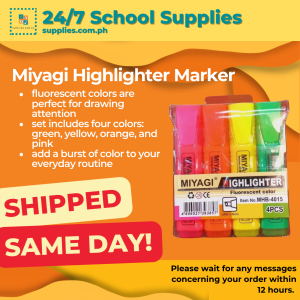 Miyagi Highlighter Marker Fluorescent Color Mhb-4015 4 Colors Set Stationery highlighter pen