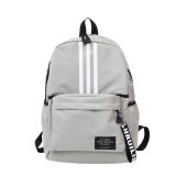 Travel Backpack Fashion Simple Solid Color Zipper Canvas Waterproof Schoolbag College Student Travel Hiking Backpack Sports Tote Beg